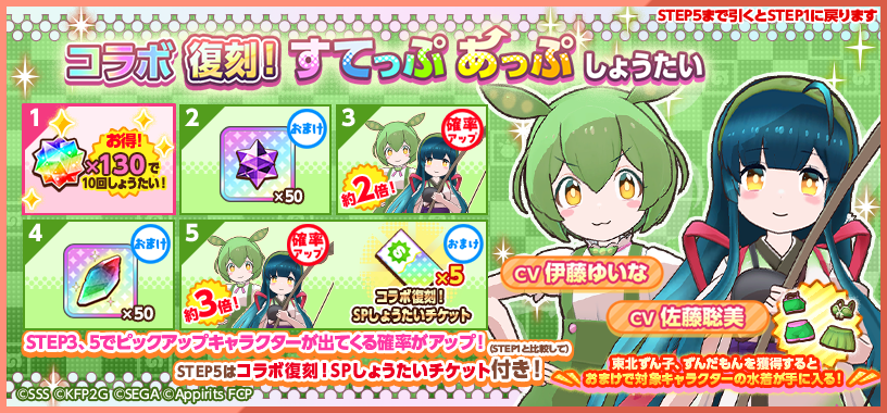 けものフレンズ3｜おしらせ｜「コラボ復刻！すてっぷあっぷしょうたい