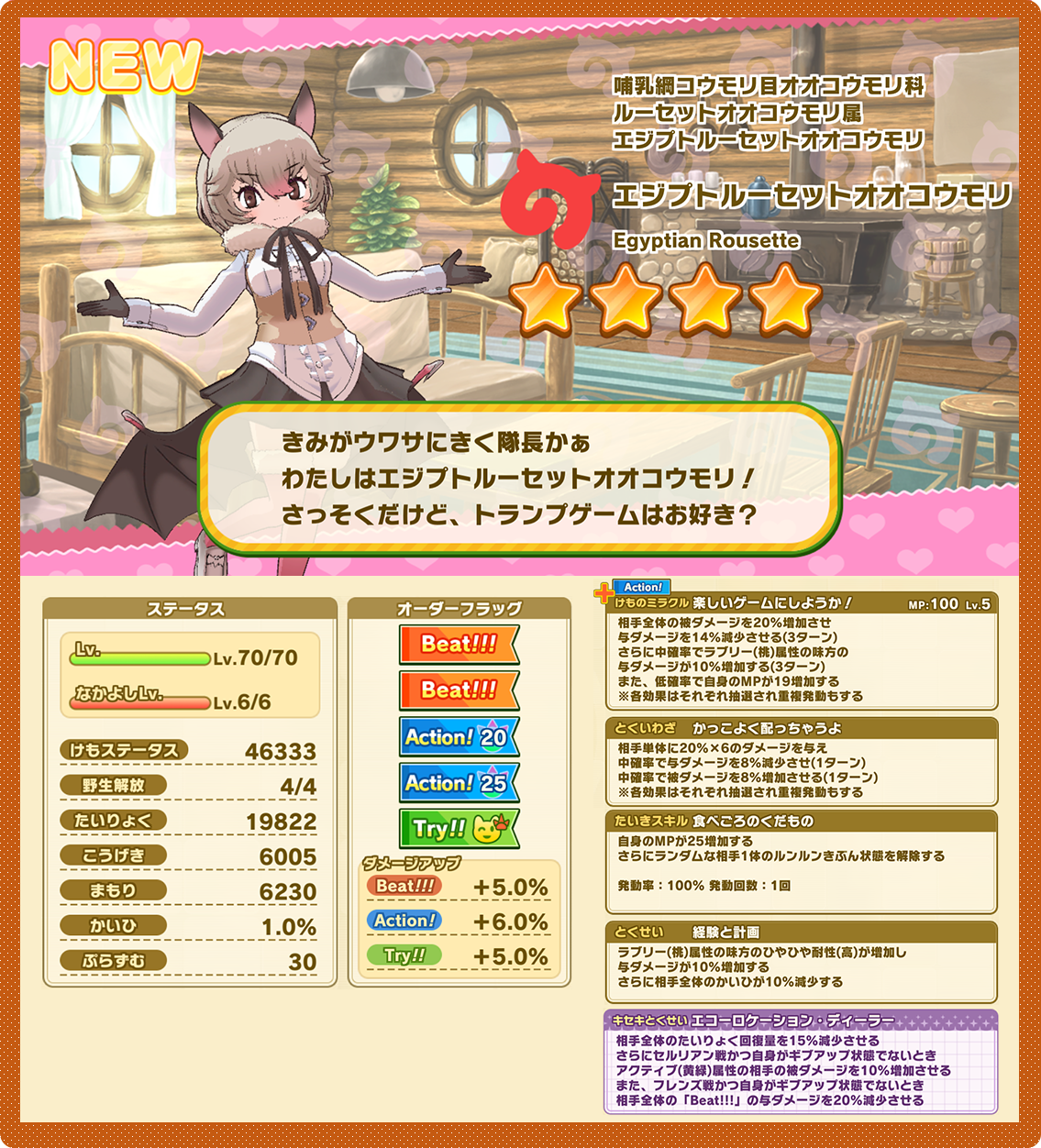 けものフレンズ3｜おしらせ｜エジプトルーセットオオコウモリ登場「7